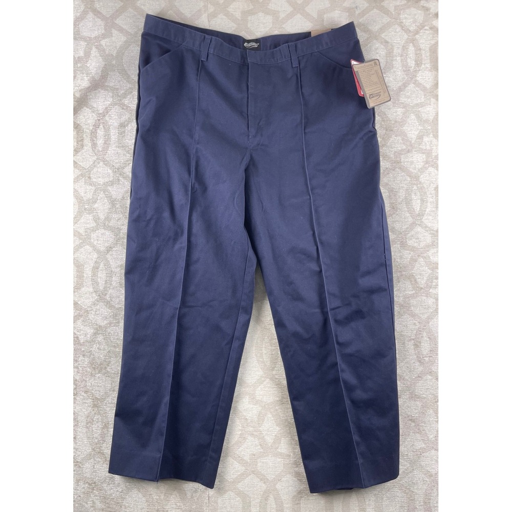 Lee Performance Khakis Women 18 M Navy Blue New Seamed Pant Stain Resistant